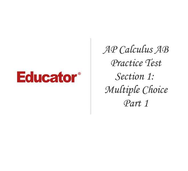 AP Calculus AB Practice Questions Multiple Choice PlayList